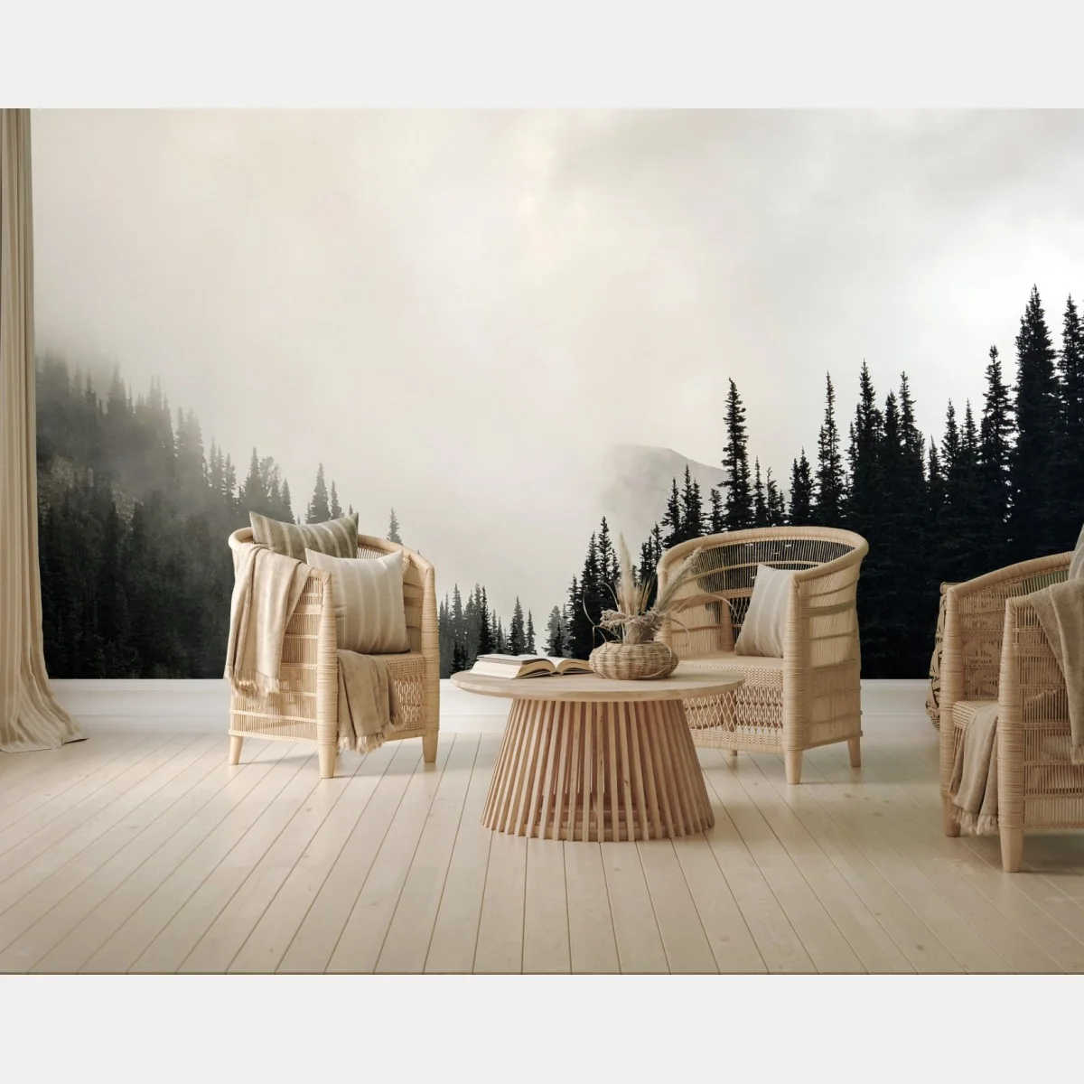 Fotomural bosque envuelto en niebla de tonos sobrios – Pixers® Fotomural bosque envuelto en niebla de tonos sobrios – Pixers®