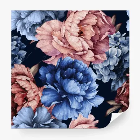 Fotomural estampado floral de peonías en acuarela – Pixers®