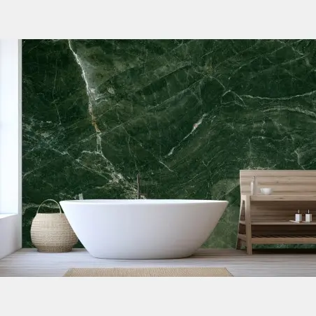 Fotomural mármol verde intenso con vetas blancas – Pixers®