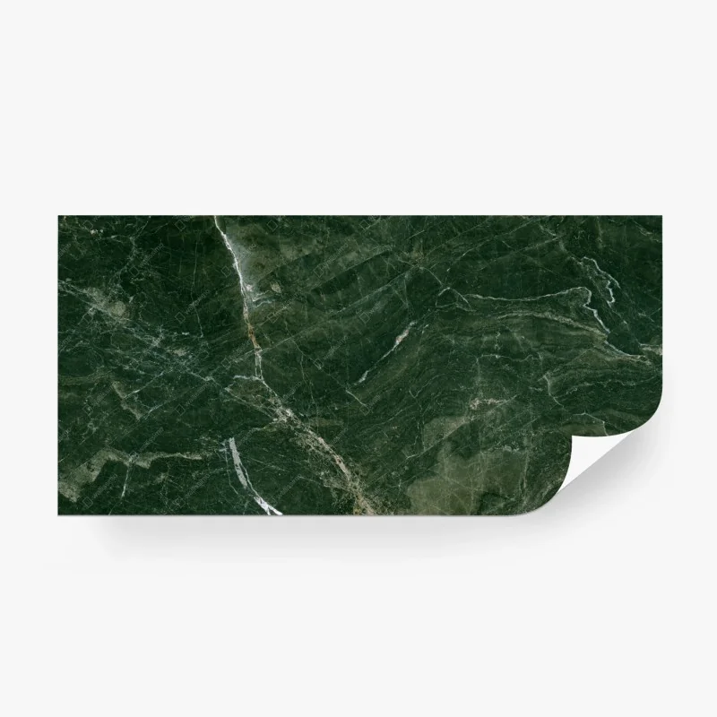 Fotomural mármol verde intenso con vetas blancas