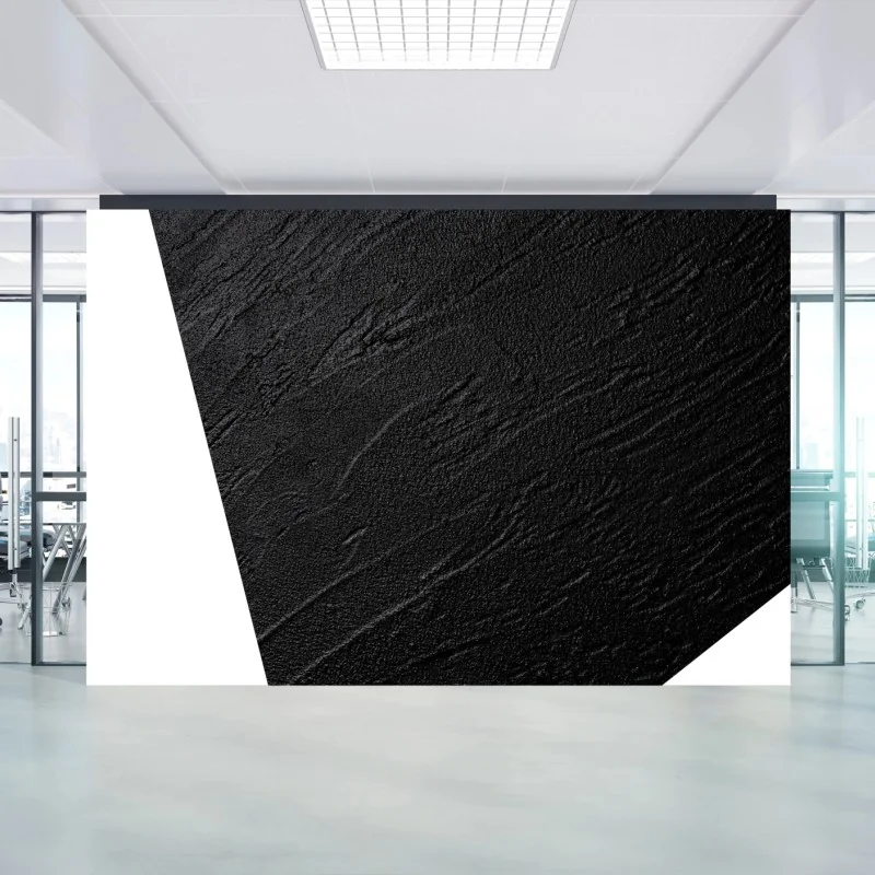 Fotomural textura negra en relieve para decoración de paredes