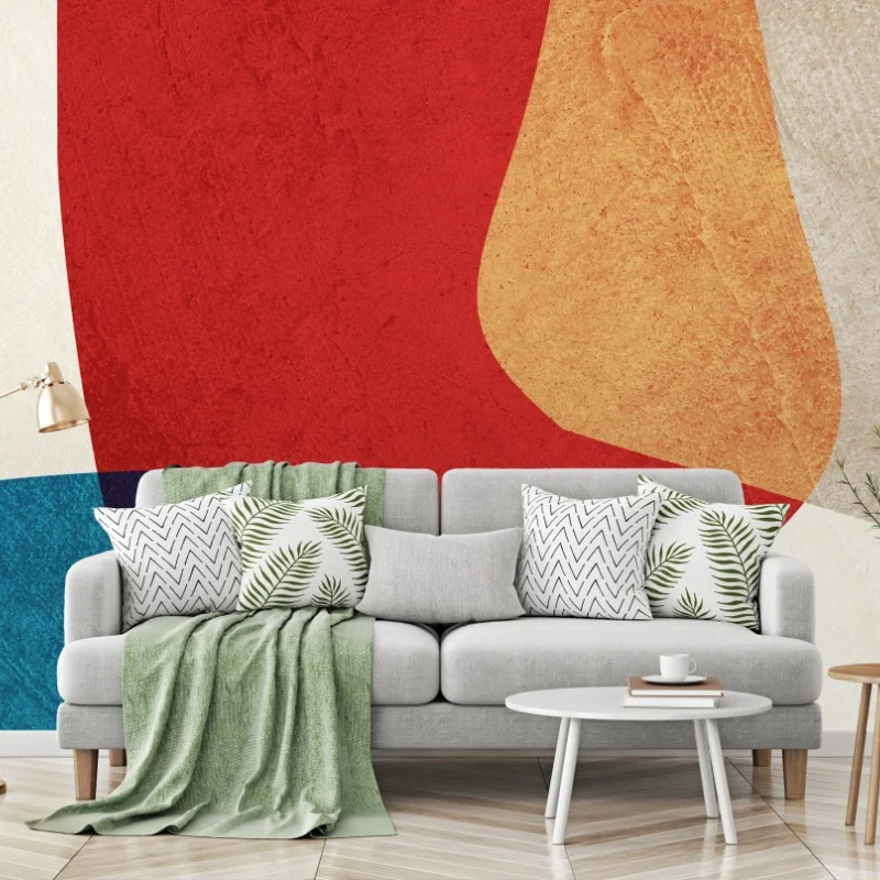 Fotomural arte geométrico colorido con texturas