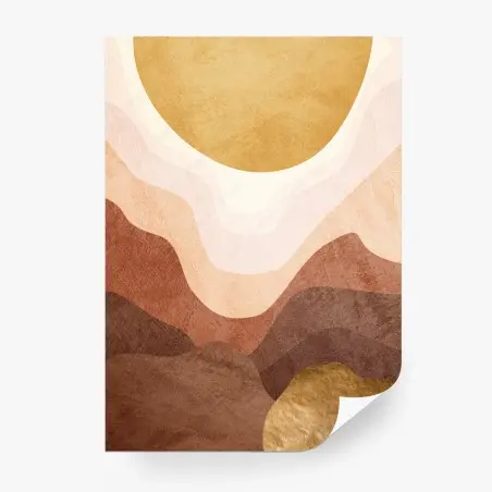 Fotomural amanecer abstracto en tonos tierra – Pixers®