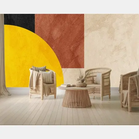 Fotomural mural decorativo geométrico en tonos tierra – Pixers®