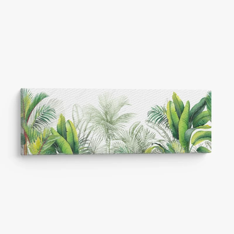 Cuadro en lienzo follaje tropical en acuarela