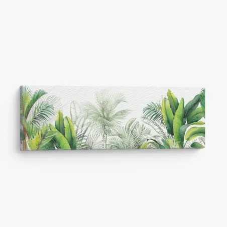 Cuadro en lienzo follaje tropical en acuarela – Pixers®
