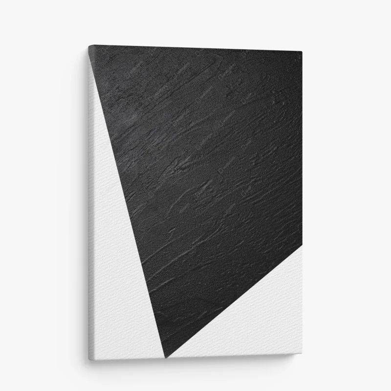 Cuadro en lienzo textura negra en relieve para decoración de paredes
