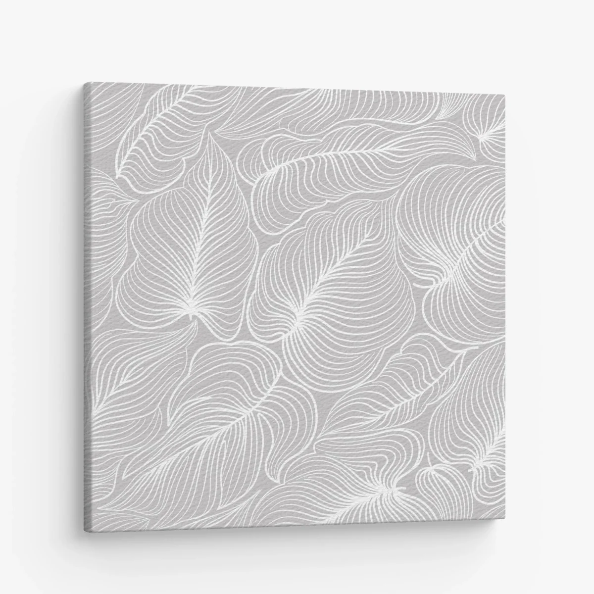 Cuadro en lienzo patrón floral retro en líneas blancas sobre gris – Pixers® Cuadro en lienzo patrón floral retro en líneas blancas sobre gris – Pixers®