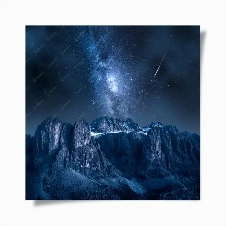 Póster vía láctea sobre Passo Gardena, Dolomitas – Pixers®