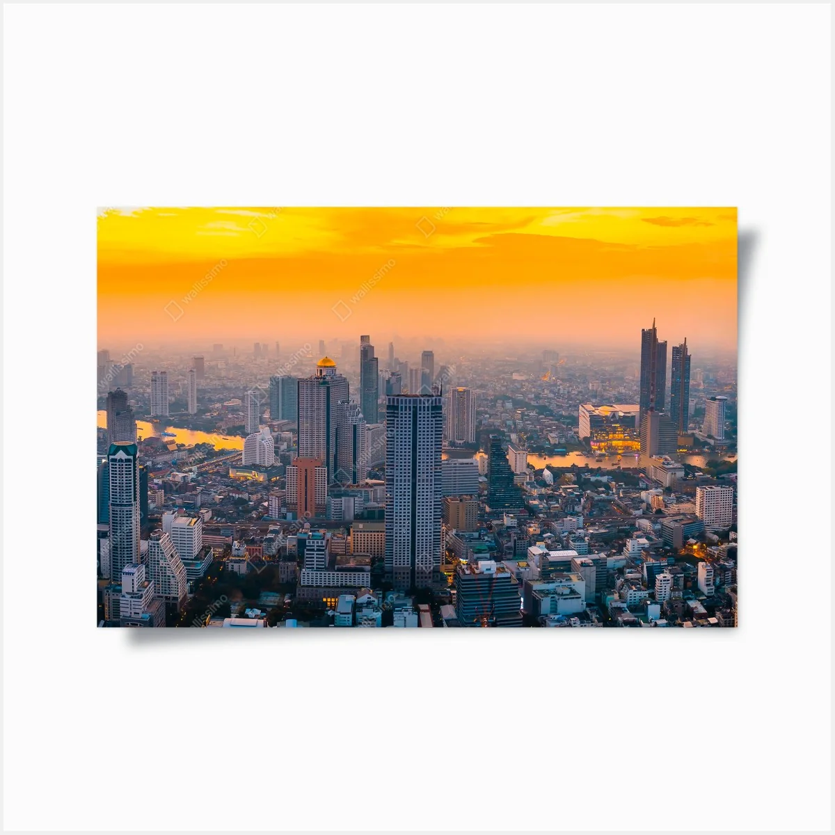 Póster panorámica urbana al atardecer – Pixers® Póster panorámica urbana al atardecer – Pixers®