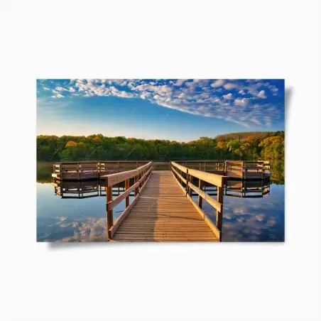 Póster muelle de madera al amanecer – Pixers®