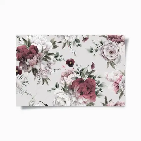 Póster patrón floral romántico en acuarela – Pixers®