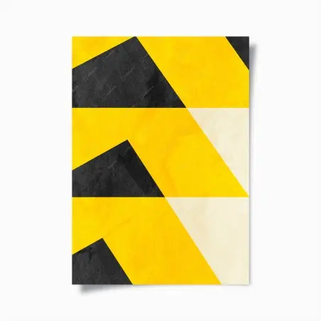 Póster diseño geométrico amarillo y negro – Pixers®