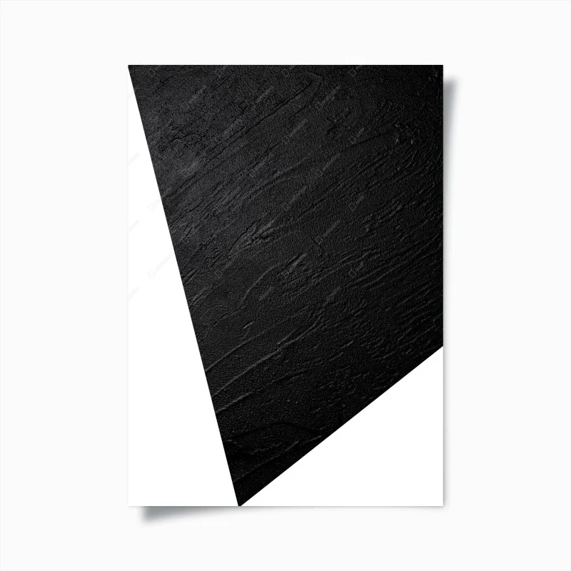 Póster textura negra en relieve para decoración de paredes