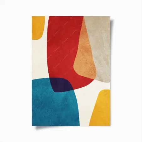 Póster arte geométrico colorido con texturas – Pixers®