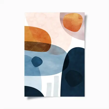 Póster composición abstracta en acuarela – Pixers®