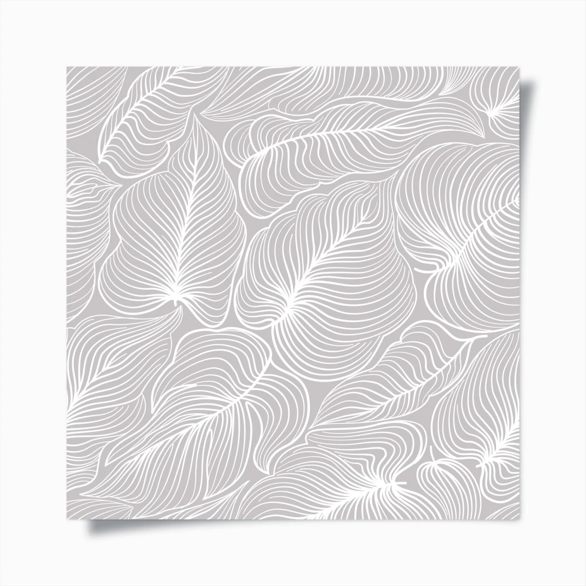 Póster patrón floral retro en líneas blancas sobre gris – Pixers® Póster patrón floral retro en líneas blancas sobre gris – Pixers®