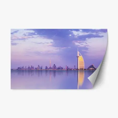 Pegatina reposicionable amanecer violeta en Dubai – Pixers®