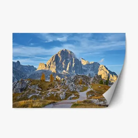 Pegatina reposicionable atardecer en las cumbres rocosas – Pixers®