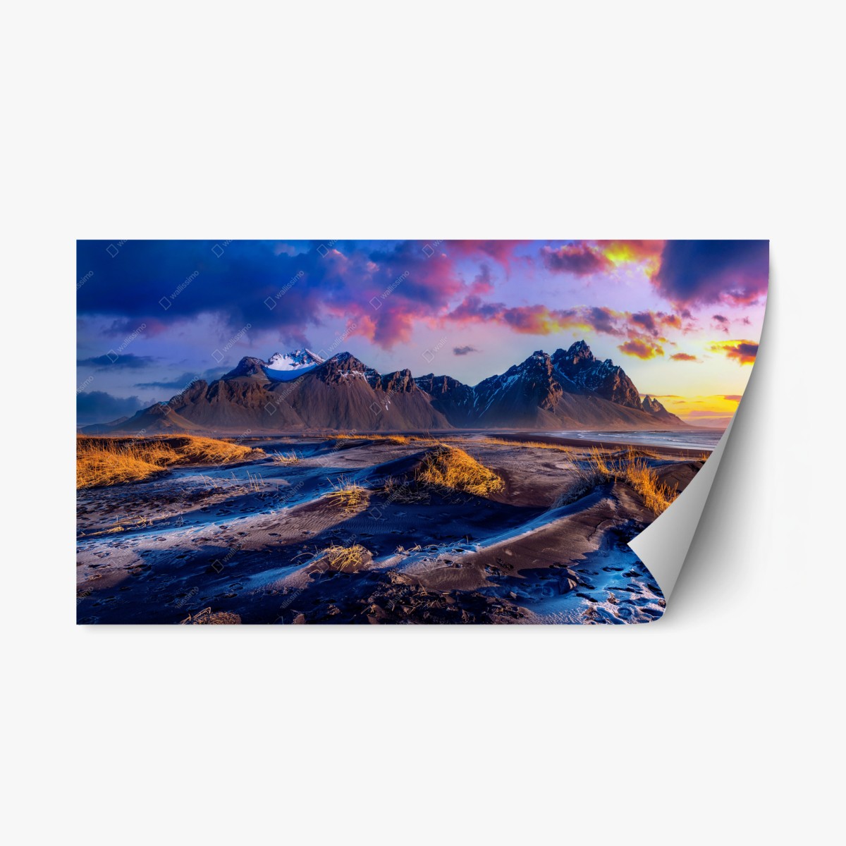 Pegatina reposicionable amanecer en Vestrahorn, Islandia – Pixers®
