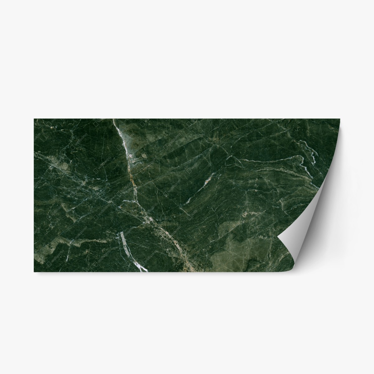 Pegatina reposicionable mármol verde intenso con vetas blancas – Pixers®