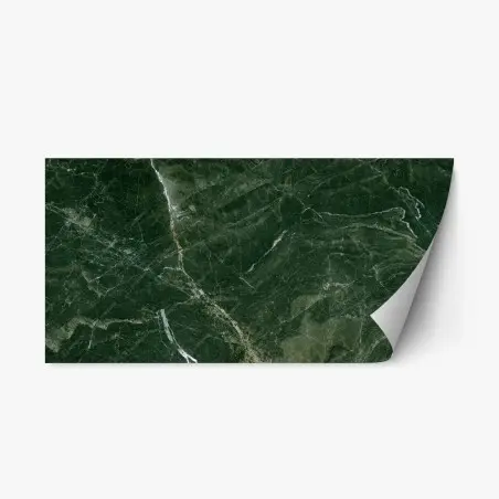 Pegatina reposicionable mármol verde intenso con vetas blancas – Pixers®