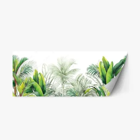 Pegatina reposicionable follaje tropical en acuarela – Pixers®