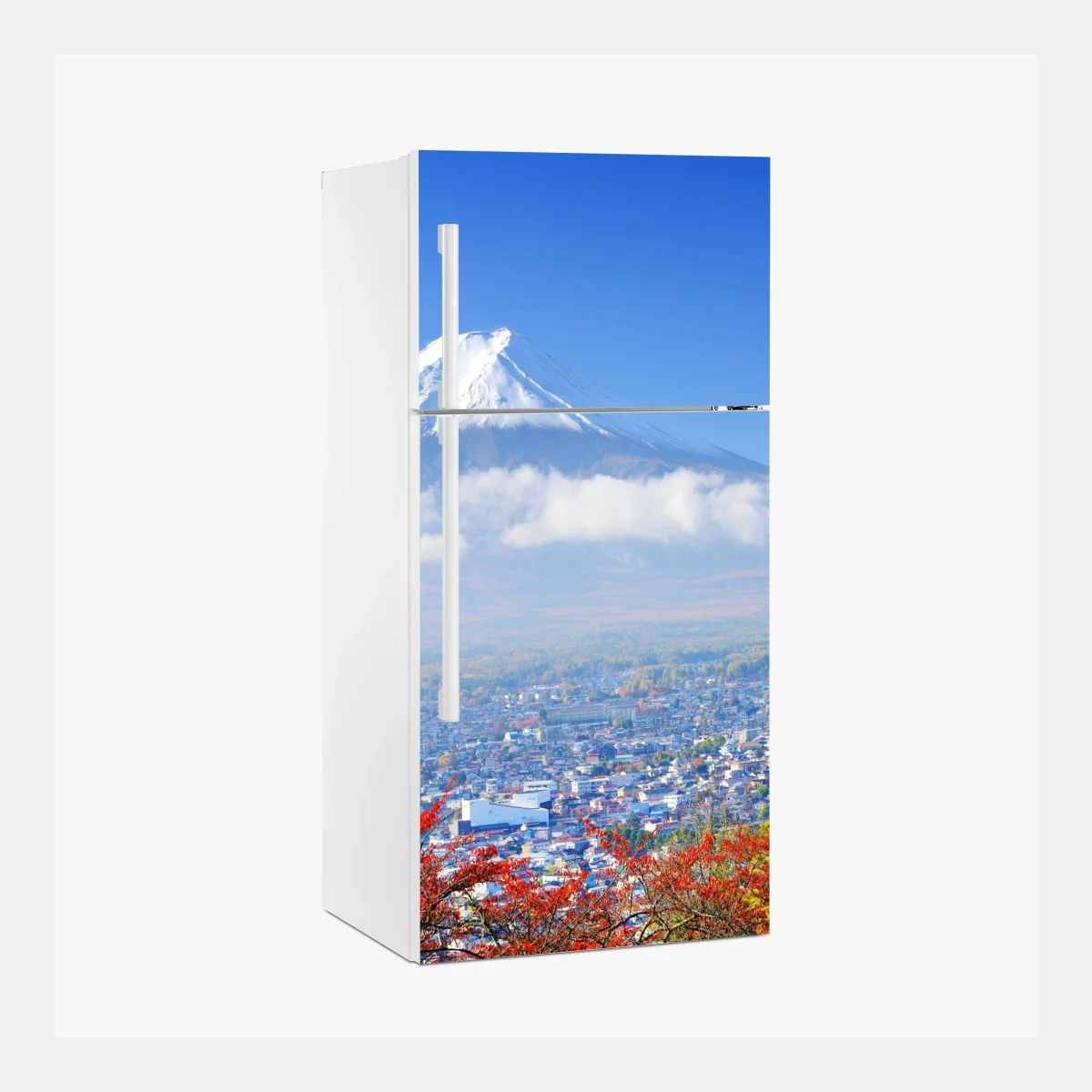 Pegatina para frigorífico vistas serenas del Monte Fuji con pagoda en otoño – Pixers® Pegatina para frigorífico vistas serenas del Monte Fuji con pagoda en otoño – Pixers®