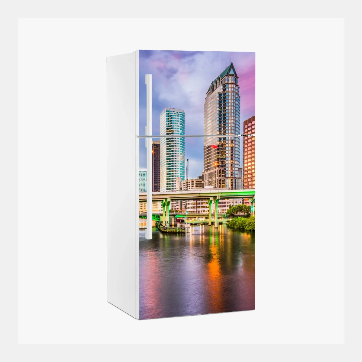 Pegatina para frigorífico paisaje urbano de Tampa al atardecer – Pixers® Pegatina para frigorífico paisaje urbano de Tampa al atardecer – Pixers®