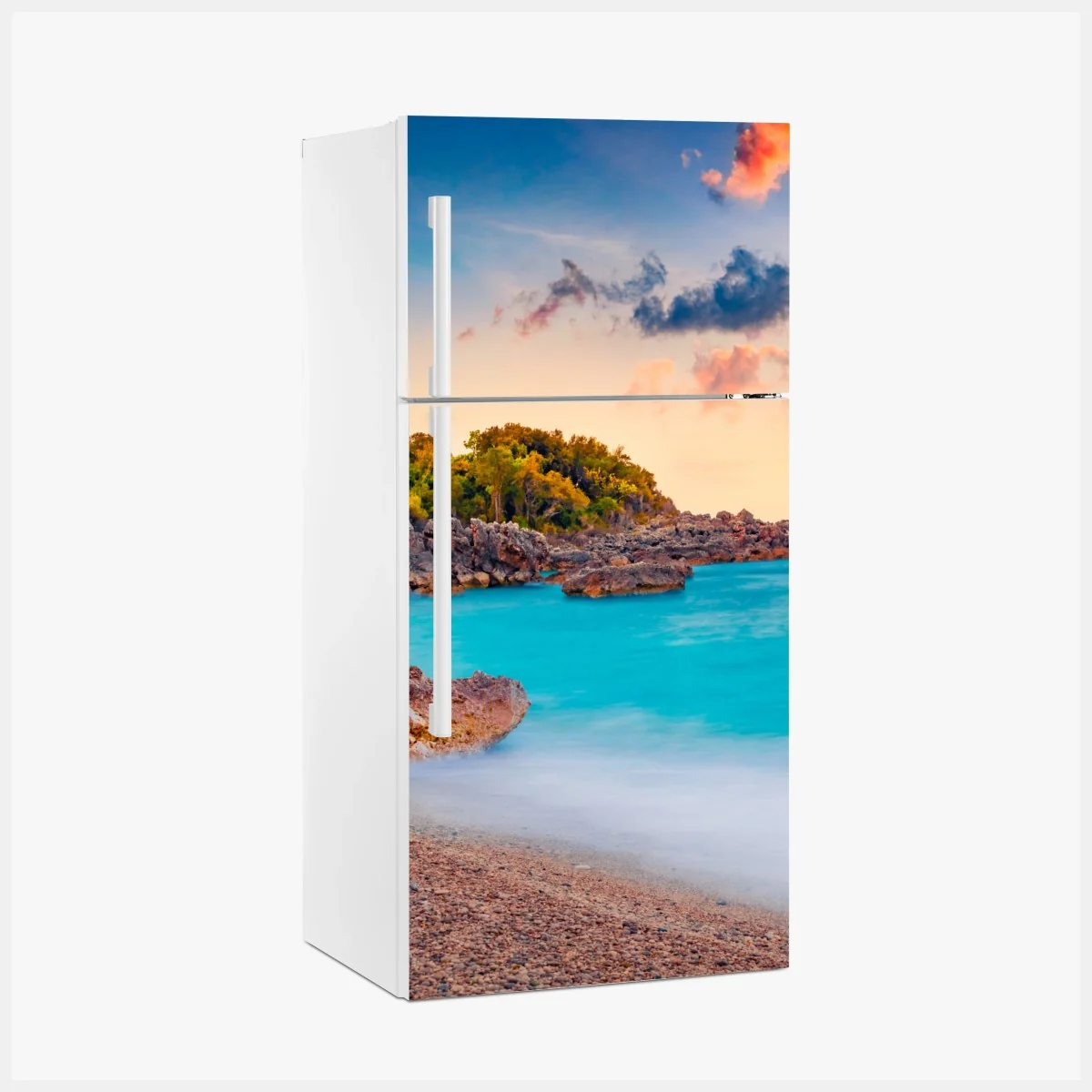 Pegatina para frigorífico amanecer en la playa de Himare, costa del Mar Adriático – Pixers® Pegatina para frigorífico amanecer en la playa de Himare, costa del Mar Adriático – Pixers®