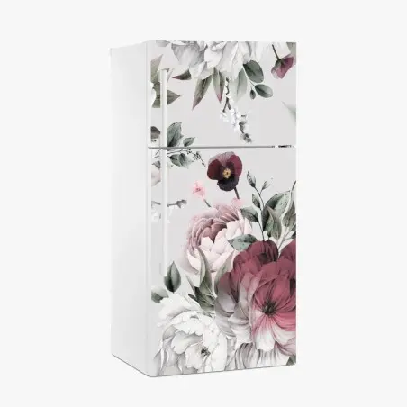 Pegatina para frigorífico patrón floral romántico en acuarela – Pixers®
