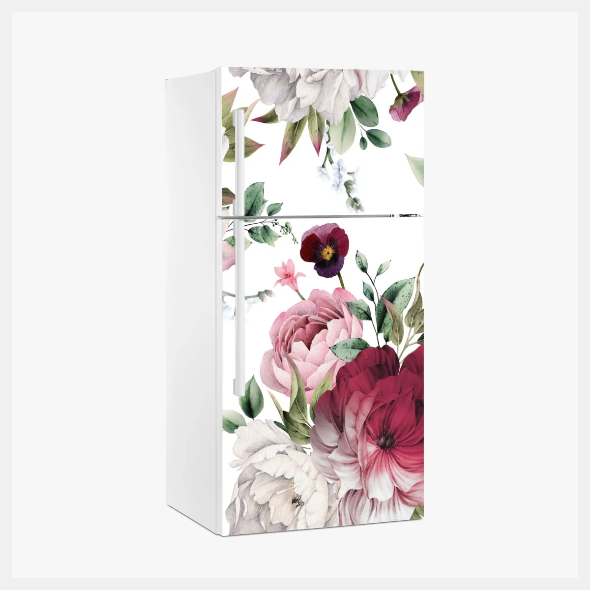 Pegatina para frigorífico patrón floral de peonías en acuarela – Pixers® Pegatina para frigorífico patrón floral de peonías en acuarela – Pixers®