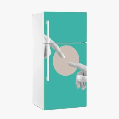 Pegatina para frigorífico conexión de dedos minimalista – Pixers®