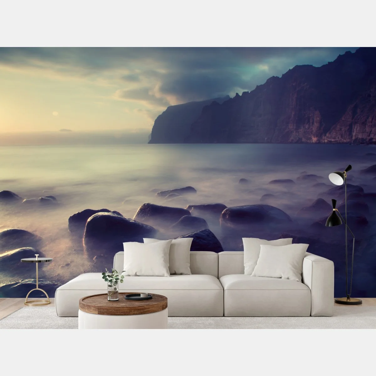Fotomural bruma sobre la costa rocosa al atardecer – Pixers® Fotomural bruma sobre la costa rocosa al atardecer – Pixers®