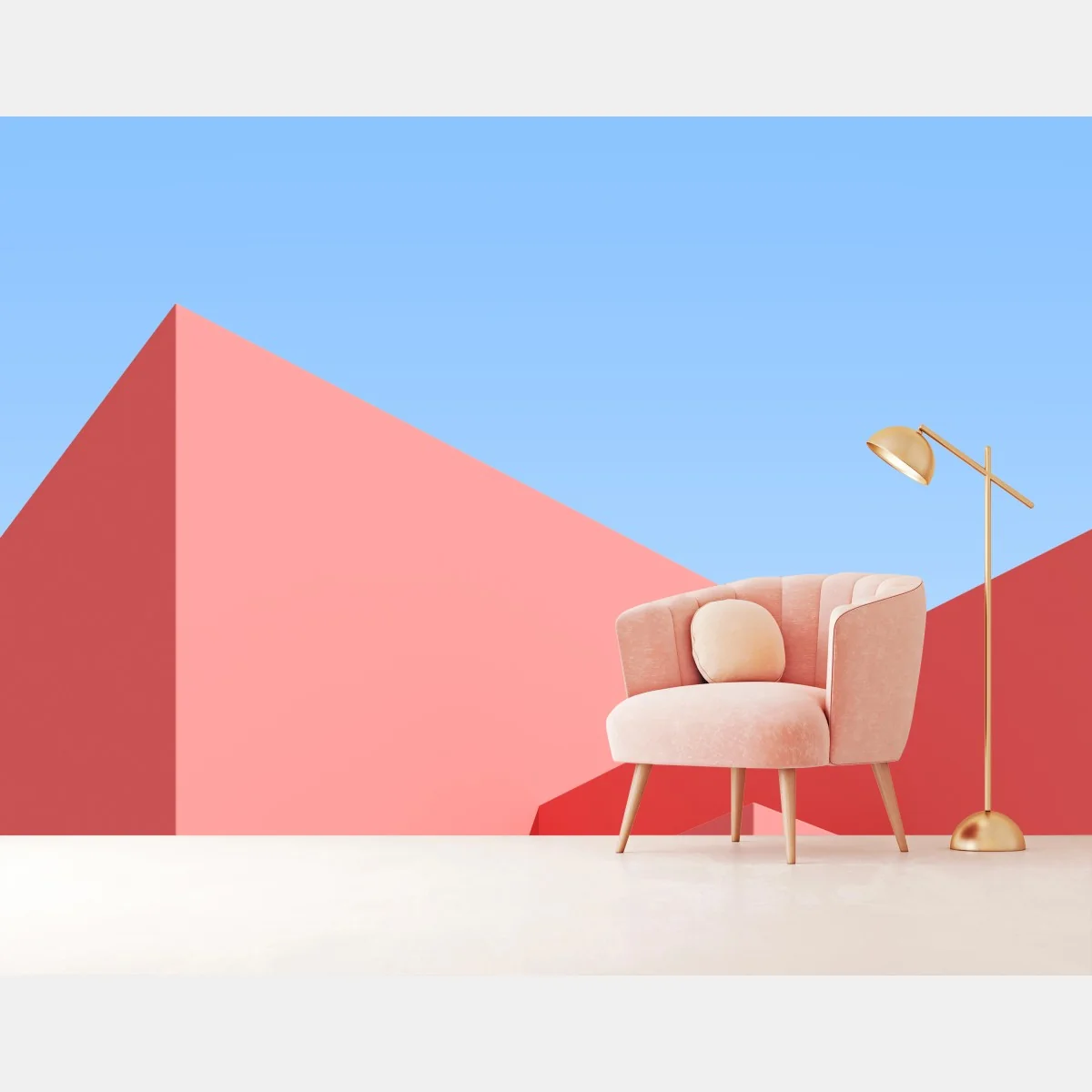 Fotomural composición geométrica en tonos rosa y azul – Pixers® Fotomural composición geométrica en tonos rosa y azul – Pixers®