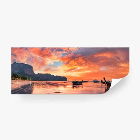 Fotomural puesta de sol en Ao Nang, Krabi, Tailandia – Pixers®