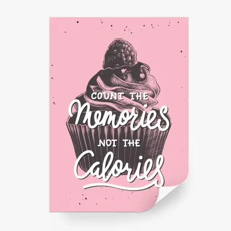 Fotomural arte motivacional con cupcake y mensaje inspirador – Pixers®