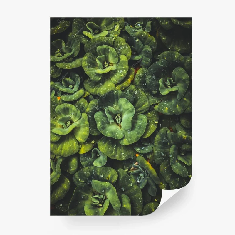 Fotomural tapiz de hojas acuáticas verdes
