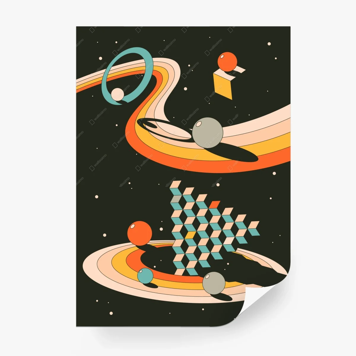 Fotomural diseño retro espacial con formas geométricas – Pixers® Fotomural diseño retro espacial con formas geométricas – Pixers®
