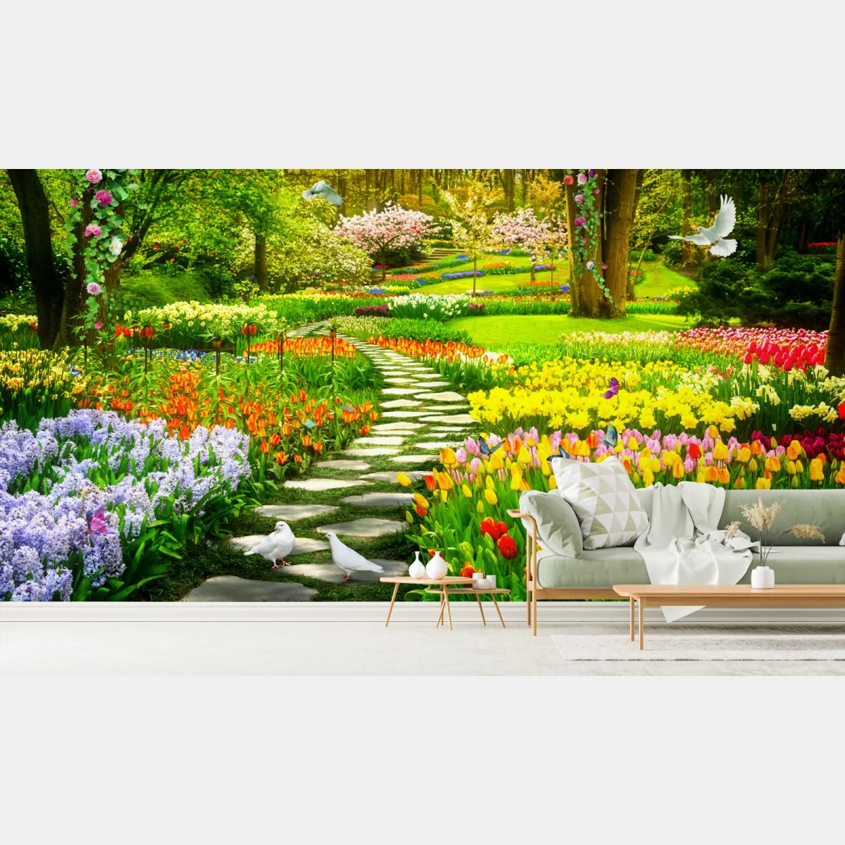 Fotomural jardín primaveral de colores vivos – Pixers® Fotomural jardín primaveral de colores vivos – Pixers®