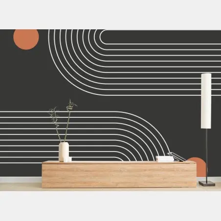 Fotomural arte de pared geométrico minimalista – Pixers®