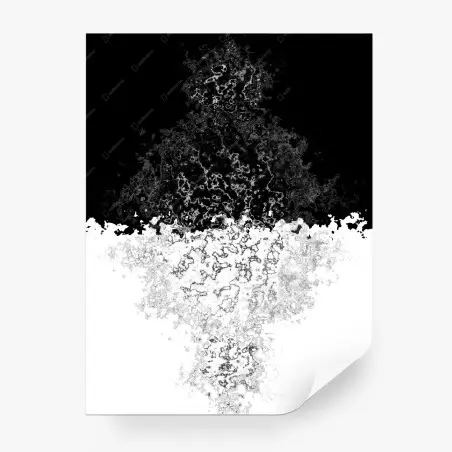 Fotomural arte abstracto monocromo en alto contraste – Pixers®