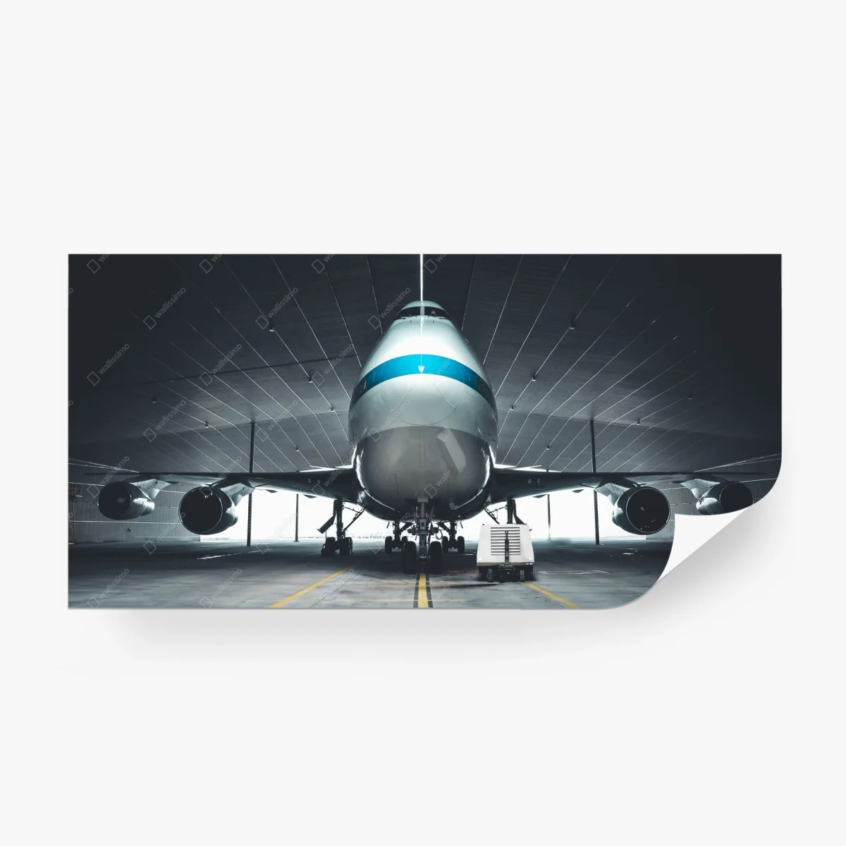 Fotomural frontal de avión en hangar industrial – Pixers® Fotomural frontal de avión en hangar industrial – Pixers®