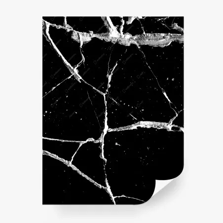 Fotomural mármol negro con vetas blancas – Pixers®