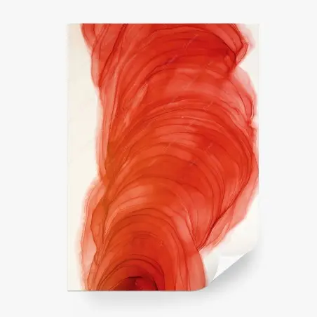 Fotomural capas de tinta roja abstracta – Pixers®