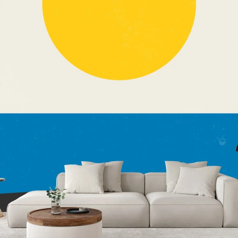 Fotomural sol geométrico minimalista