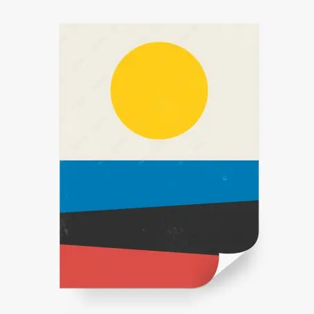 Fotomural sol geométrico minimalista – Pixers®