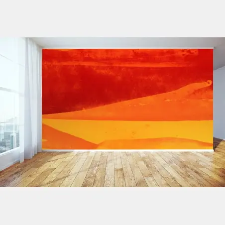 Fotomural puesta de sol abstracta en tonos cálidos – Pixers®
