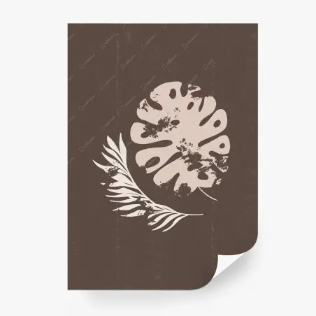 Fotomural arte botánico minimalista monstera – Pixers®