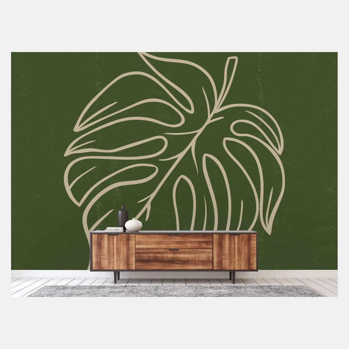 Fotomural hoja de monstera en línea sobre fondo verde – Pixers® Fotomural hoja de monstera en línea sobre fondo verde – Pixers®